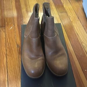 Timberland Leather Brown Ankle Boots with Elastic Panels